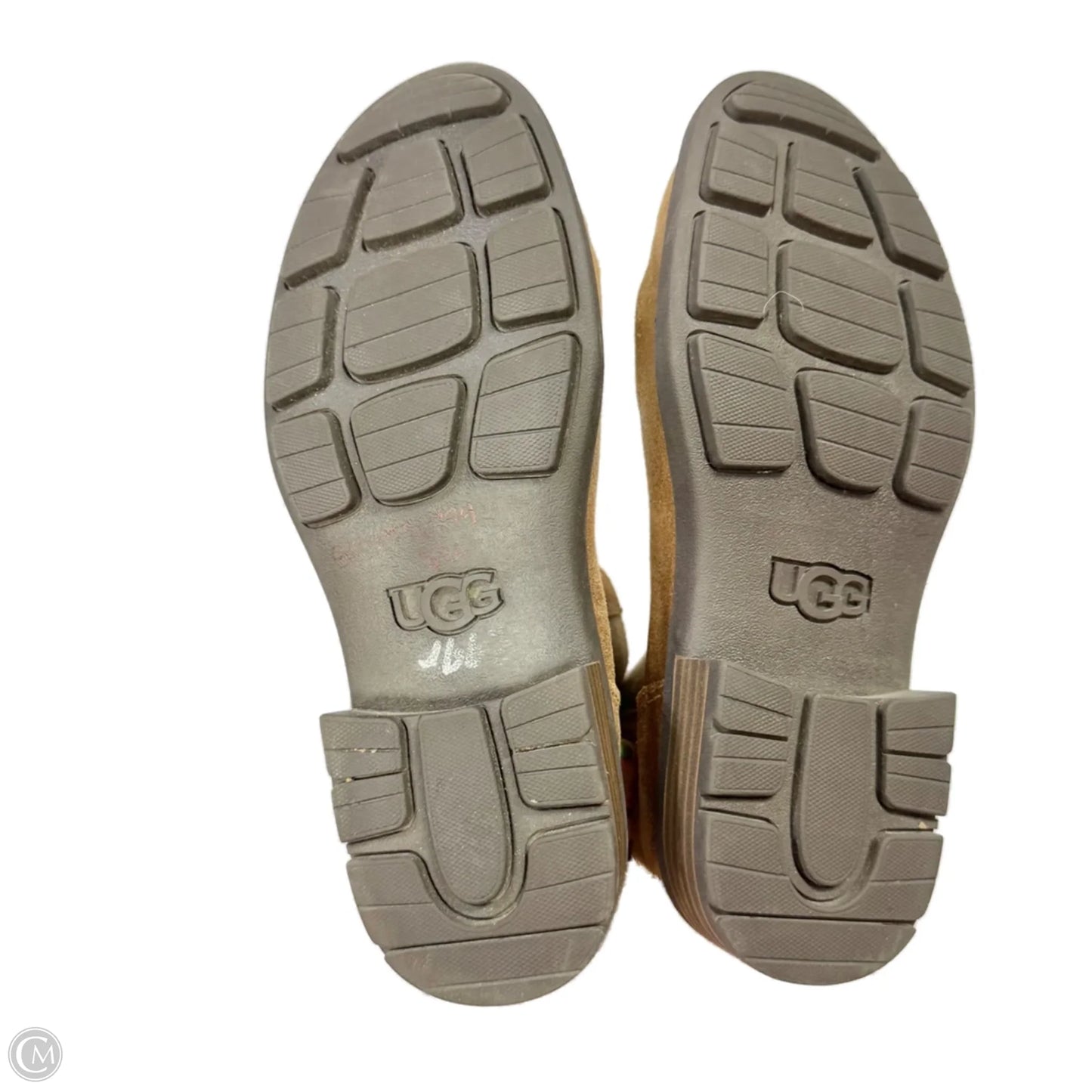 Boots Designer By Ugg In Brown, Size: 5.5