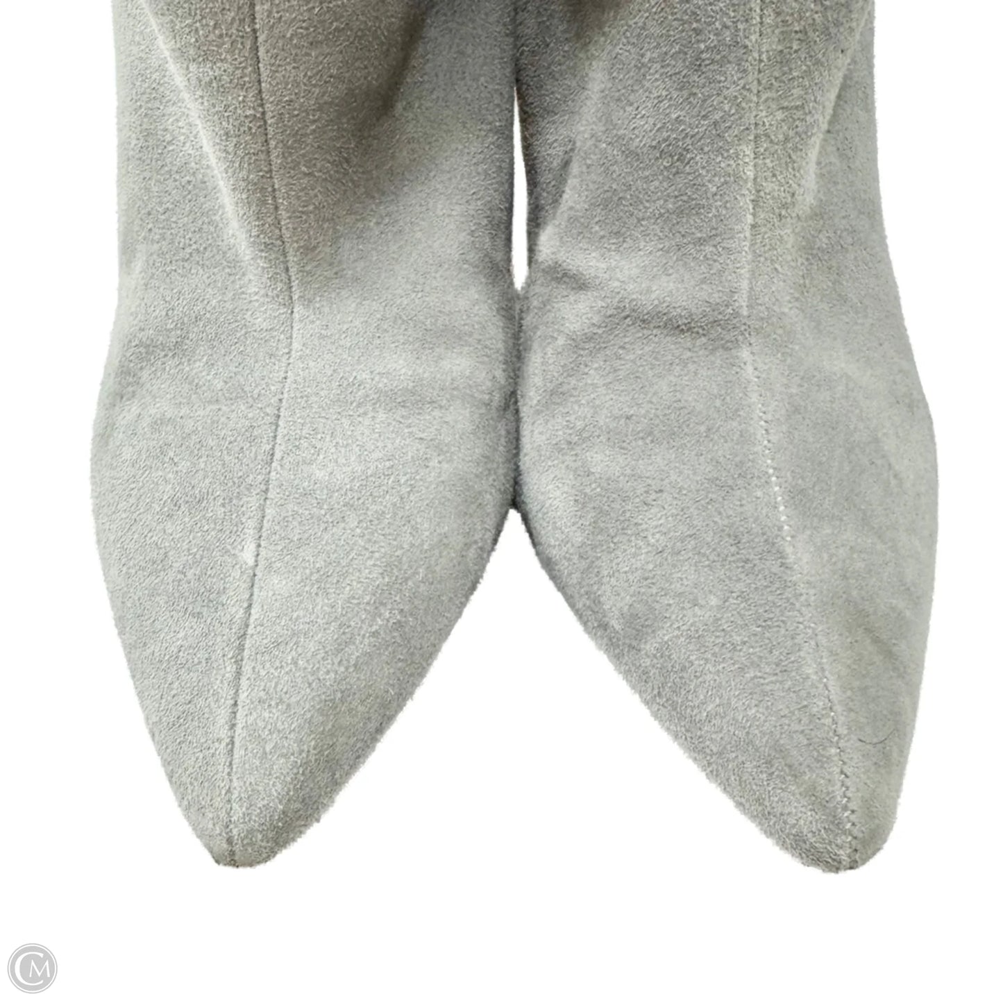 Boots Knee Heels By Isaac Mizrahi In Grey, Size: 8.5
