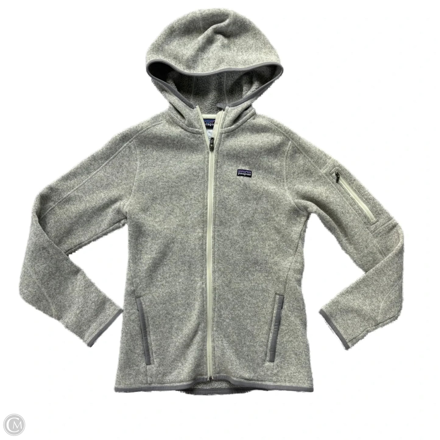 Jacket Fleece By Patagonia In Grey, Size: M