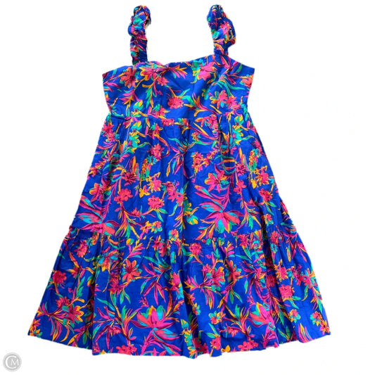 Dress Casual Maxi By J. Crew In Blue & Pink, Size: 2x