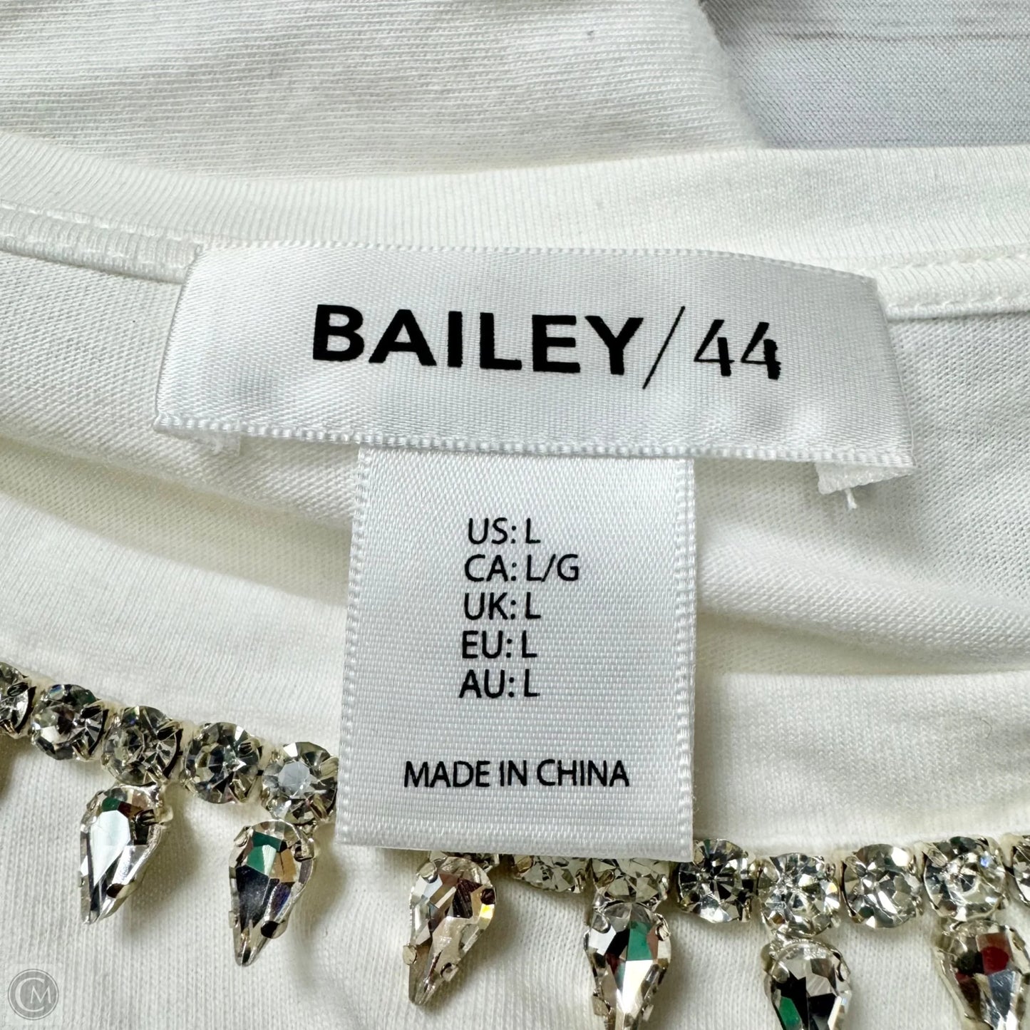 Top Short Sleeve By Bailey 44 In White, Size: L