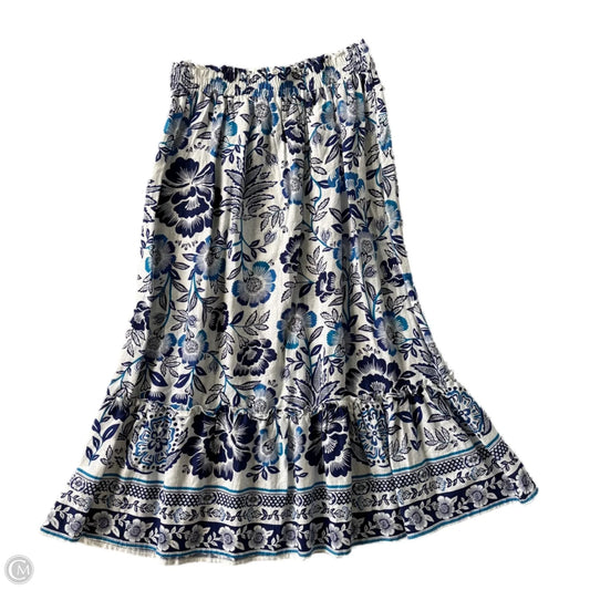 Skirt Maxi By Rachel Zoe In Blue & White, Size: M