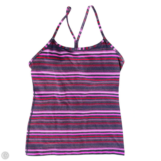 Athletic Tank Top By Lululemon In Striped Pattern, Size: S