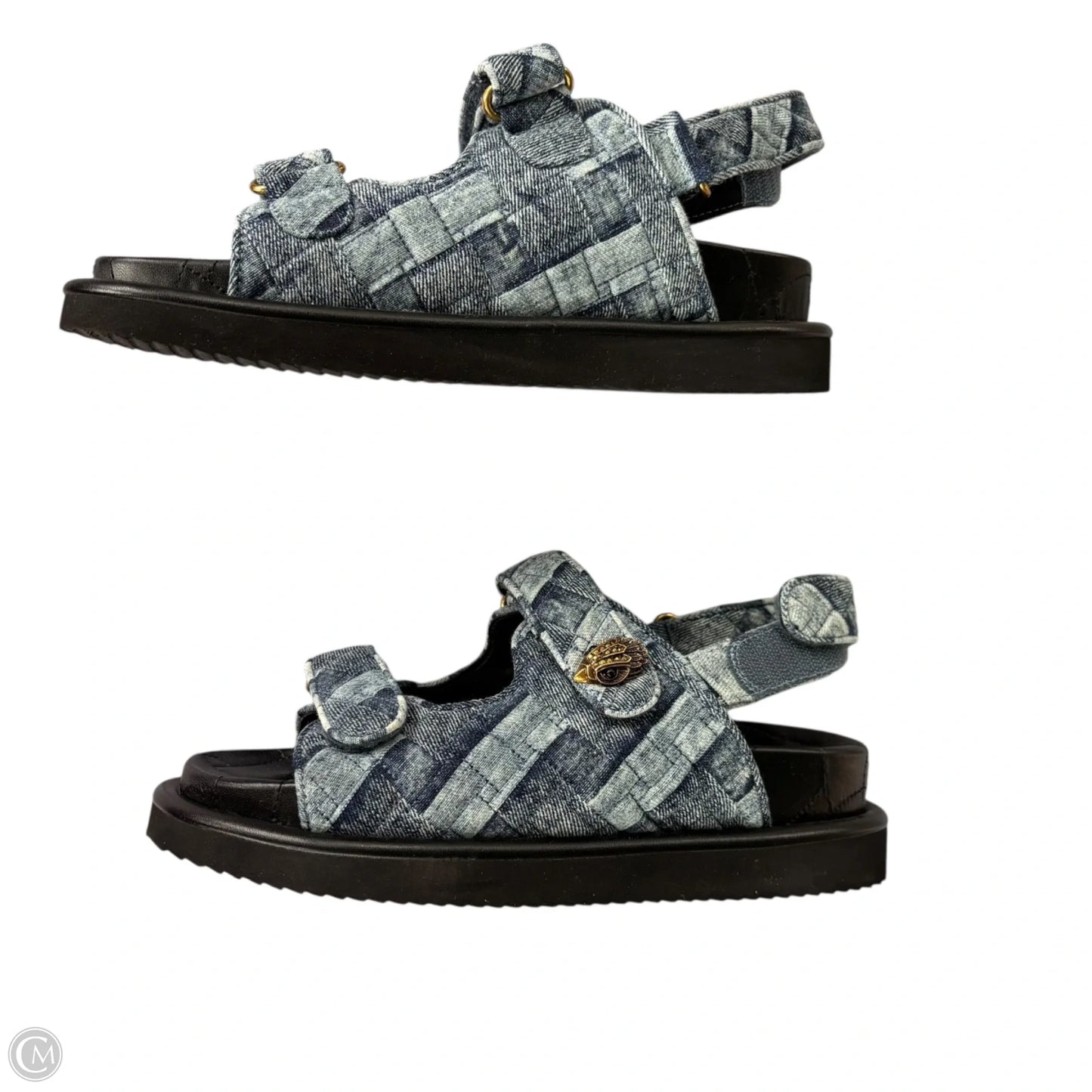Sandals Designer By Kurt Geiger In Blue Denim, Size: 8