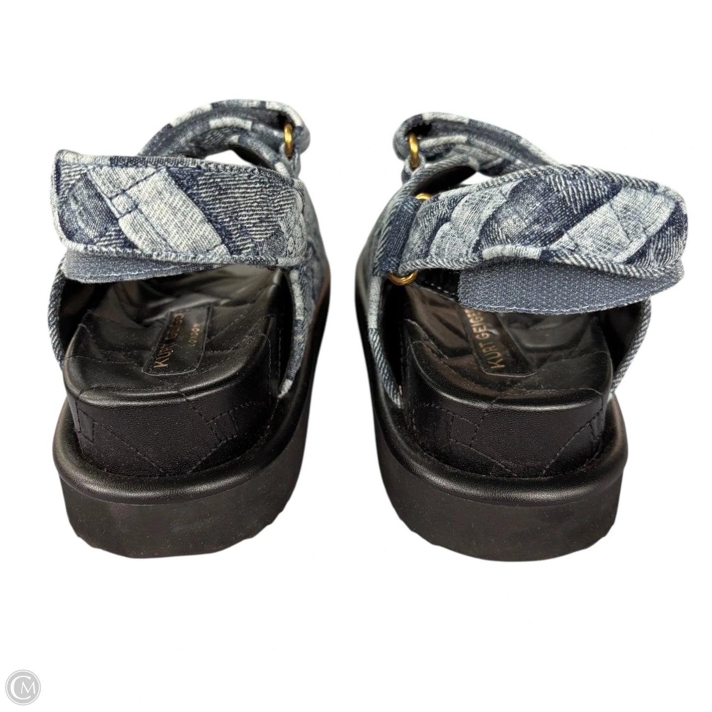 Sandals Designer By Kurt Geiger In Blue Denim, Size: 8