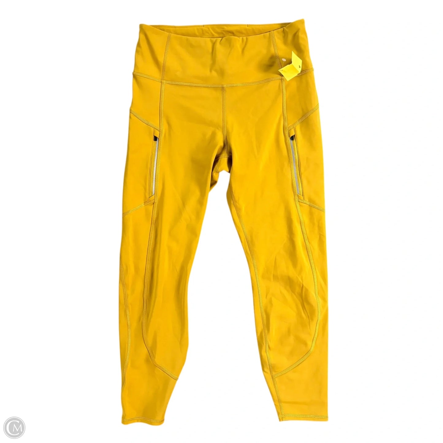Athletic Leggings By Athleta In Yellow, Size: M
