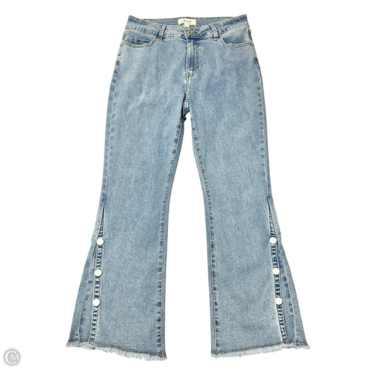 Jeans Flared By Charlie B In Blue Denim, Size: 8