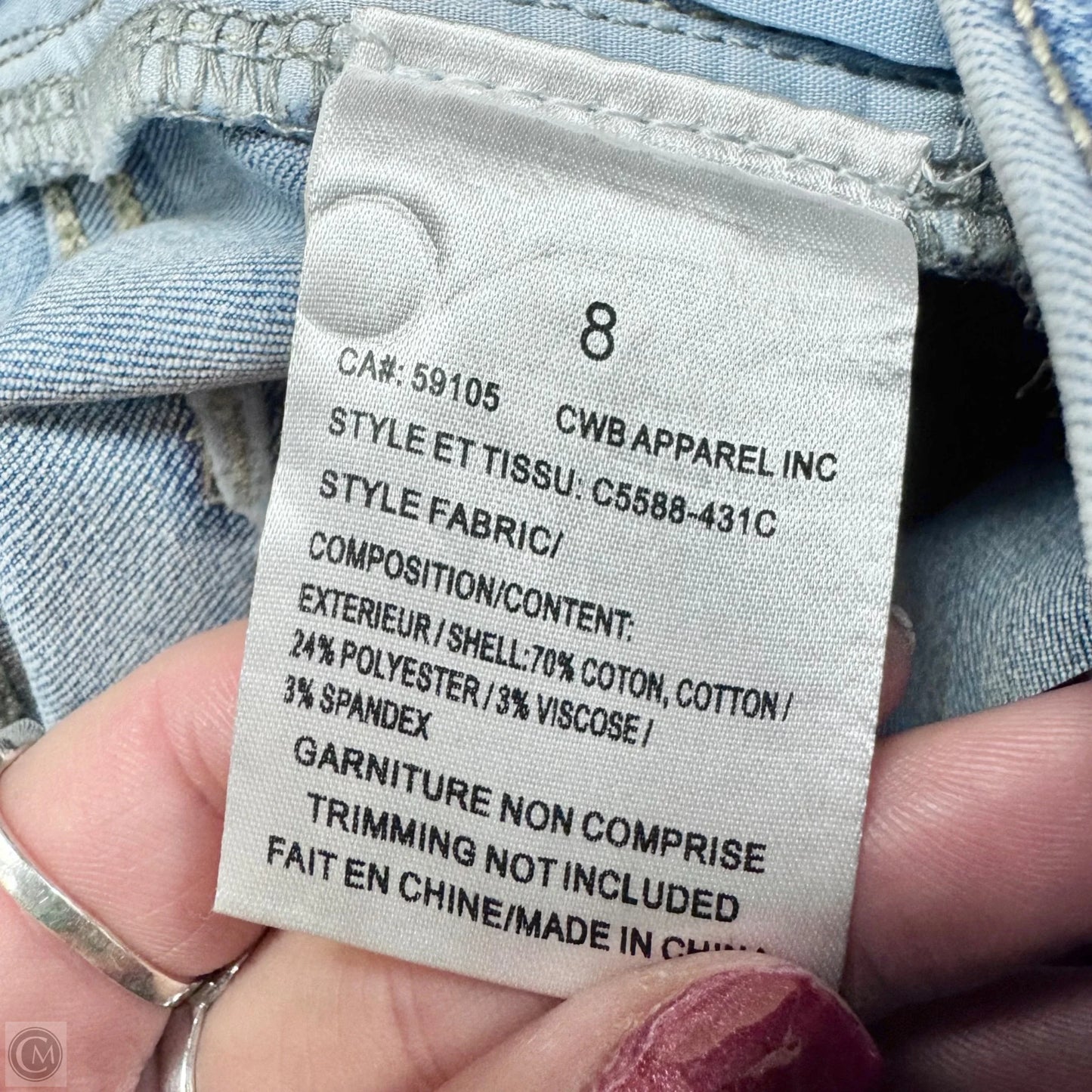 Jeans Flared By Charlie B In Blue Denim, Size: 8