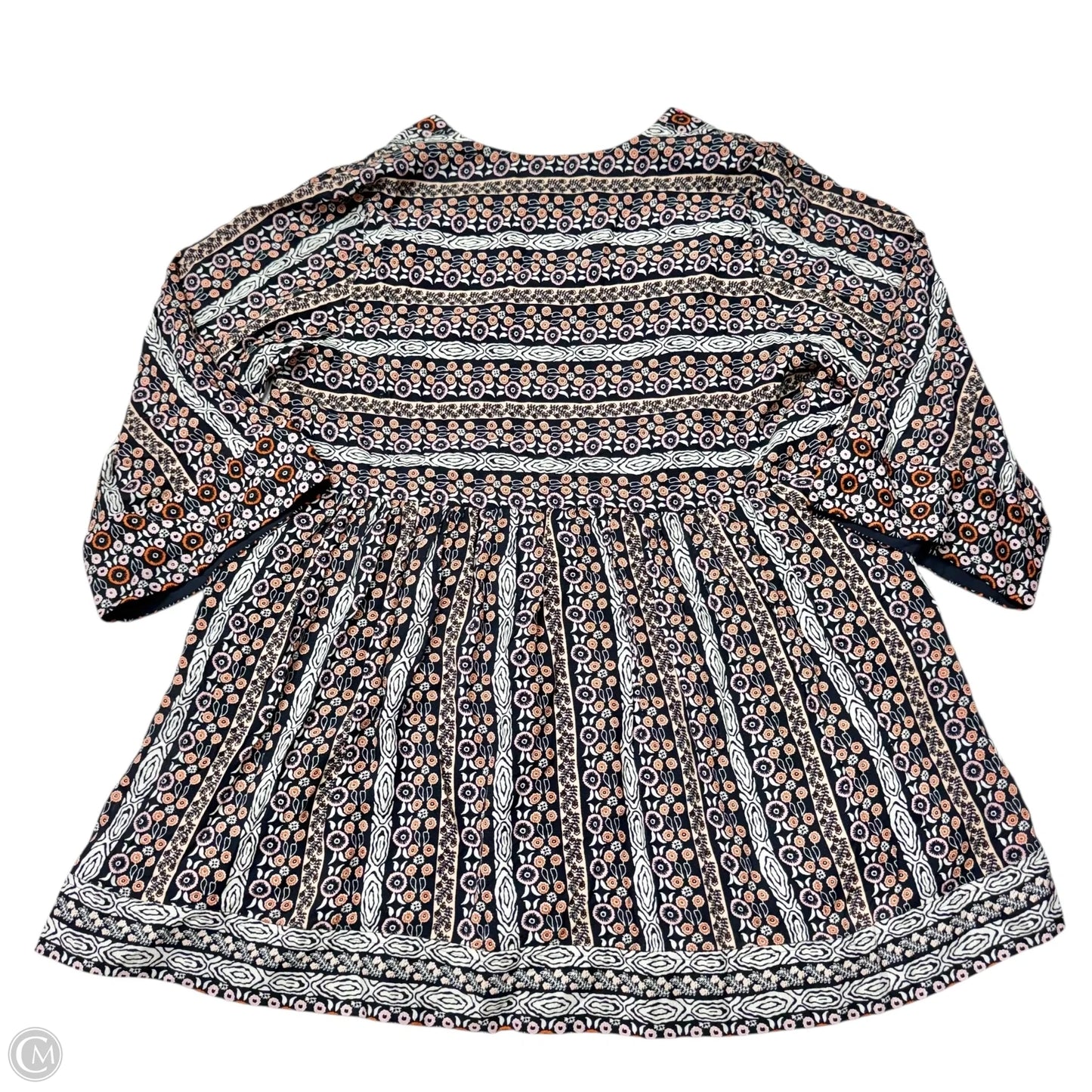 Dress Casual Midi By Maeve In Blue & Pink, Size: 1x