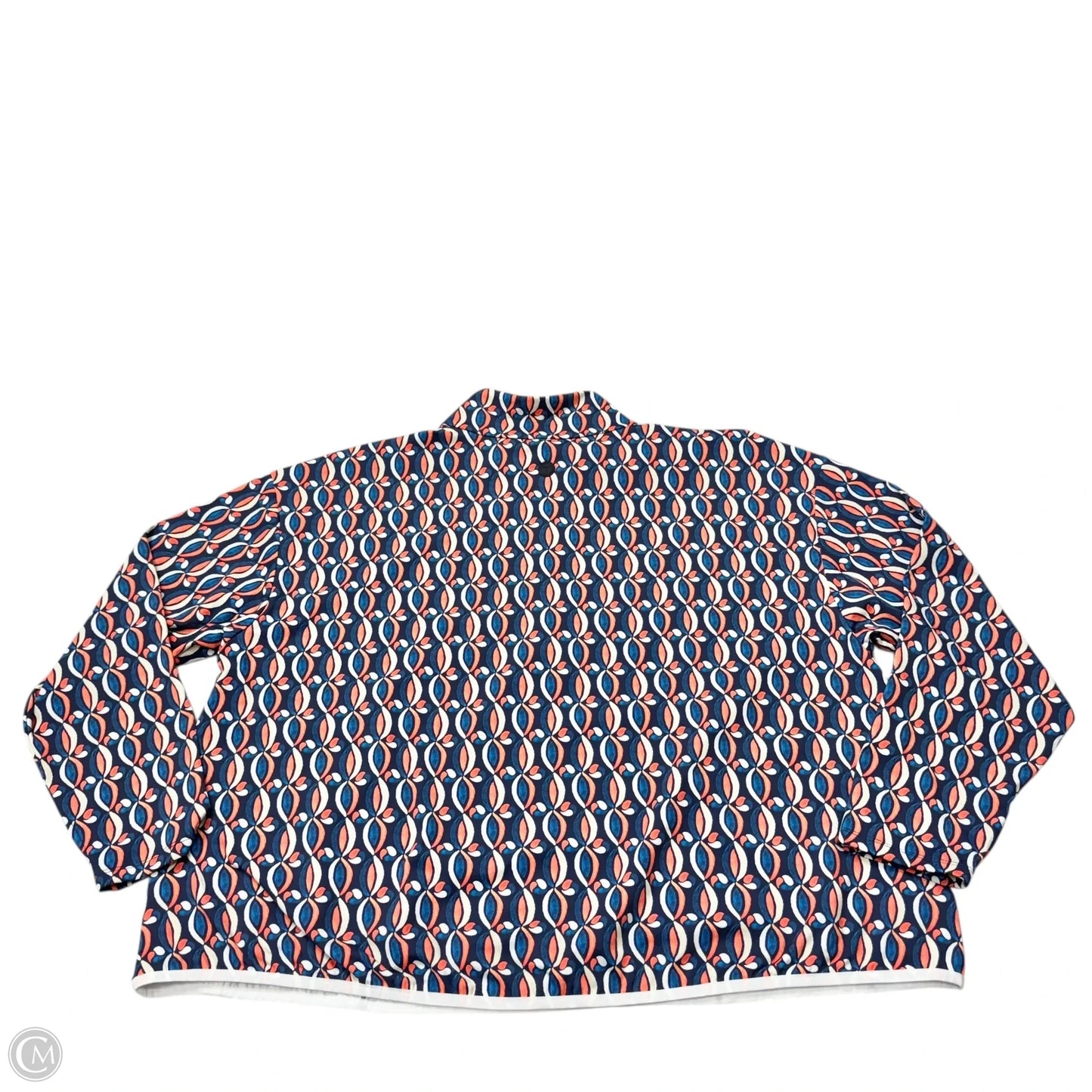 Athletic Jacket By Talbots In Blue & Orange, Size: 3x