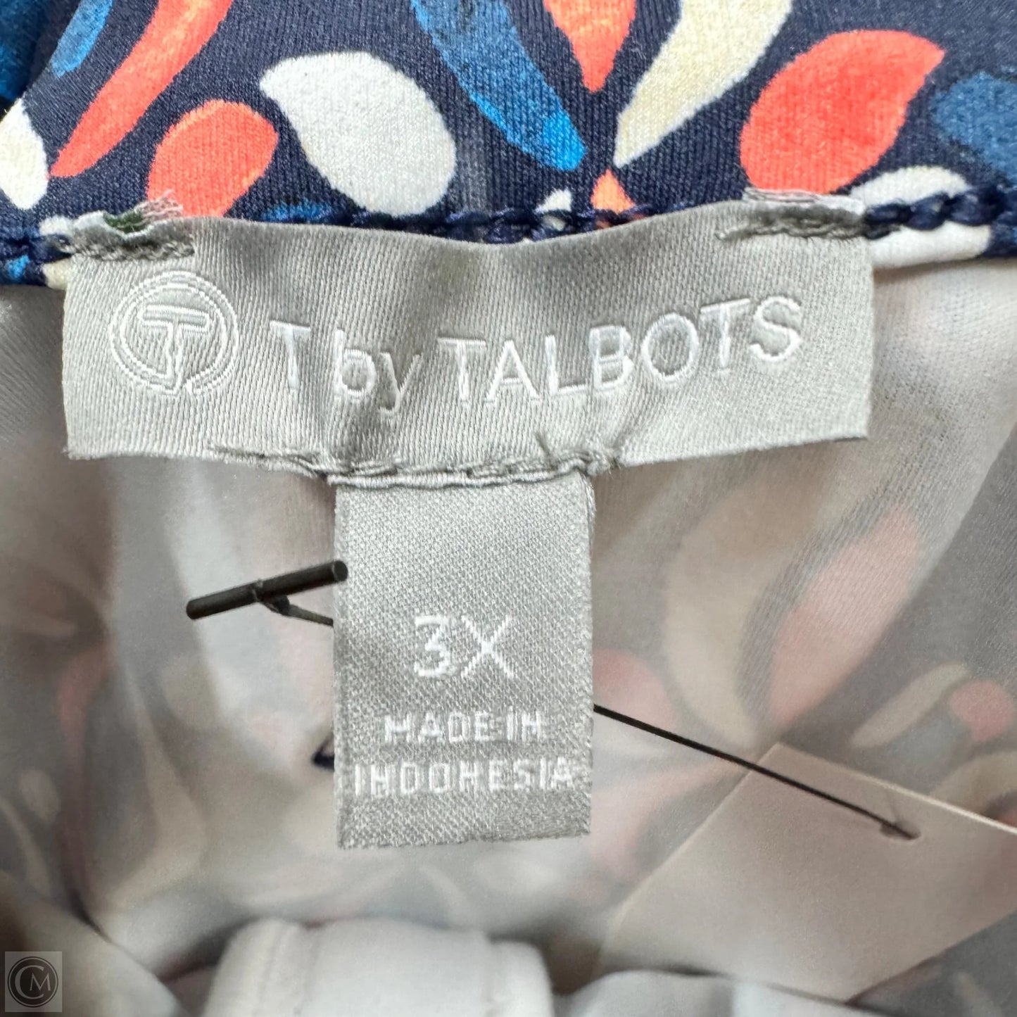 Athletic Jacket By Talbots In Blue & Orange, Size: 3x