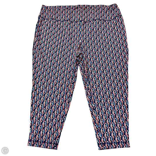 Athletic Leggings By Talbots In Blue & Orange, Size: 3x
