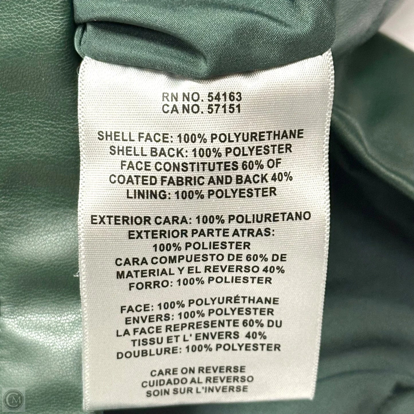 Coat Trench Coat By Levis In Green, Size: L