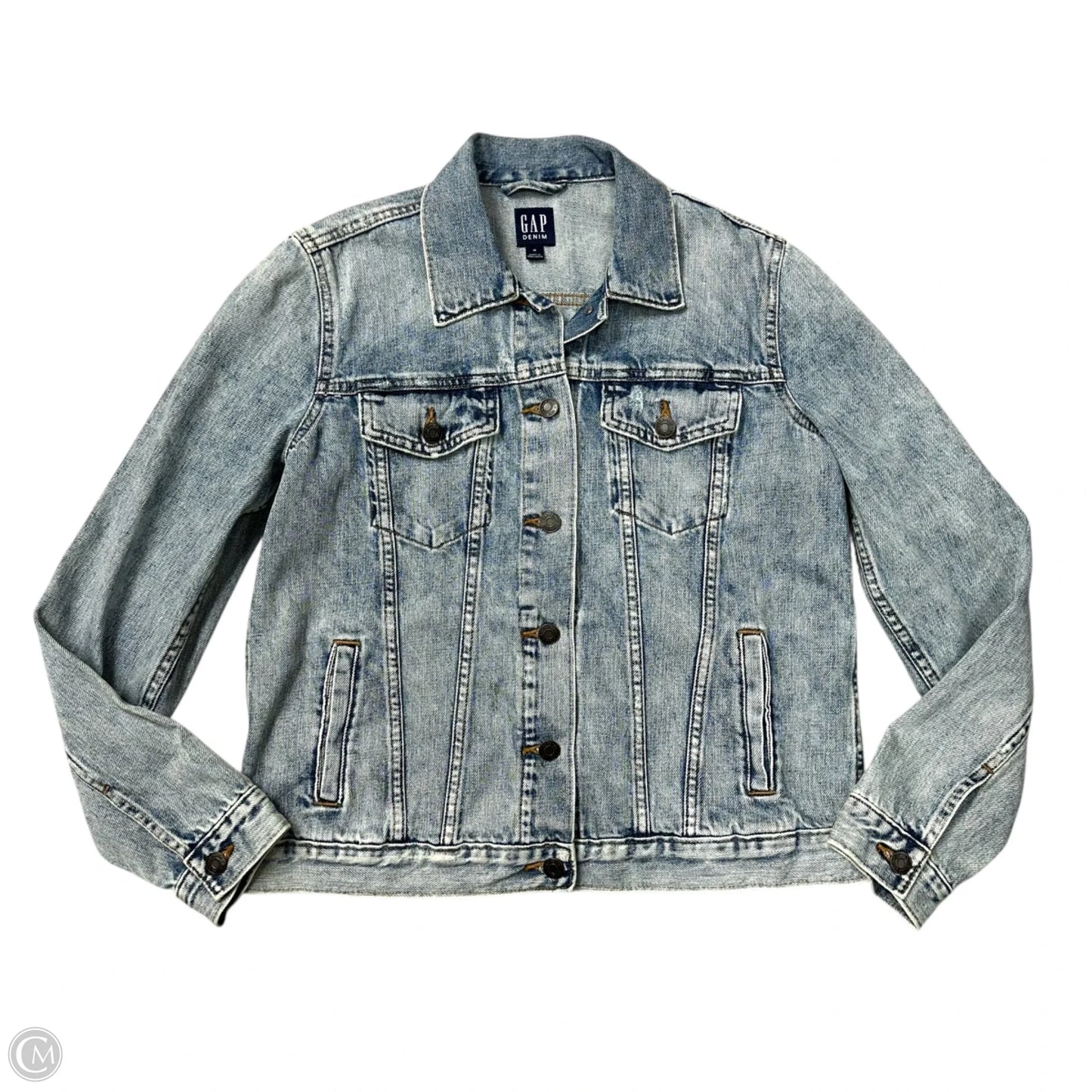 Jacket Denim By Gap In Blue Denim, Size: M