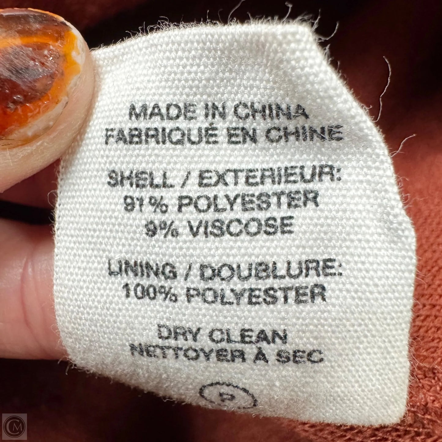 Coat Peacoat By Avec Les Filles In Orange, Size: L