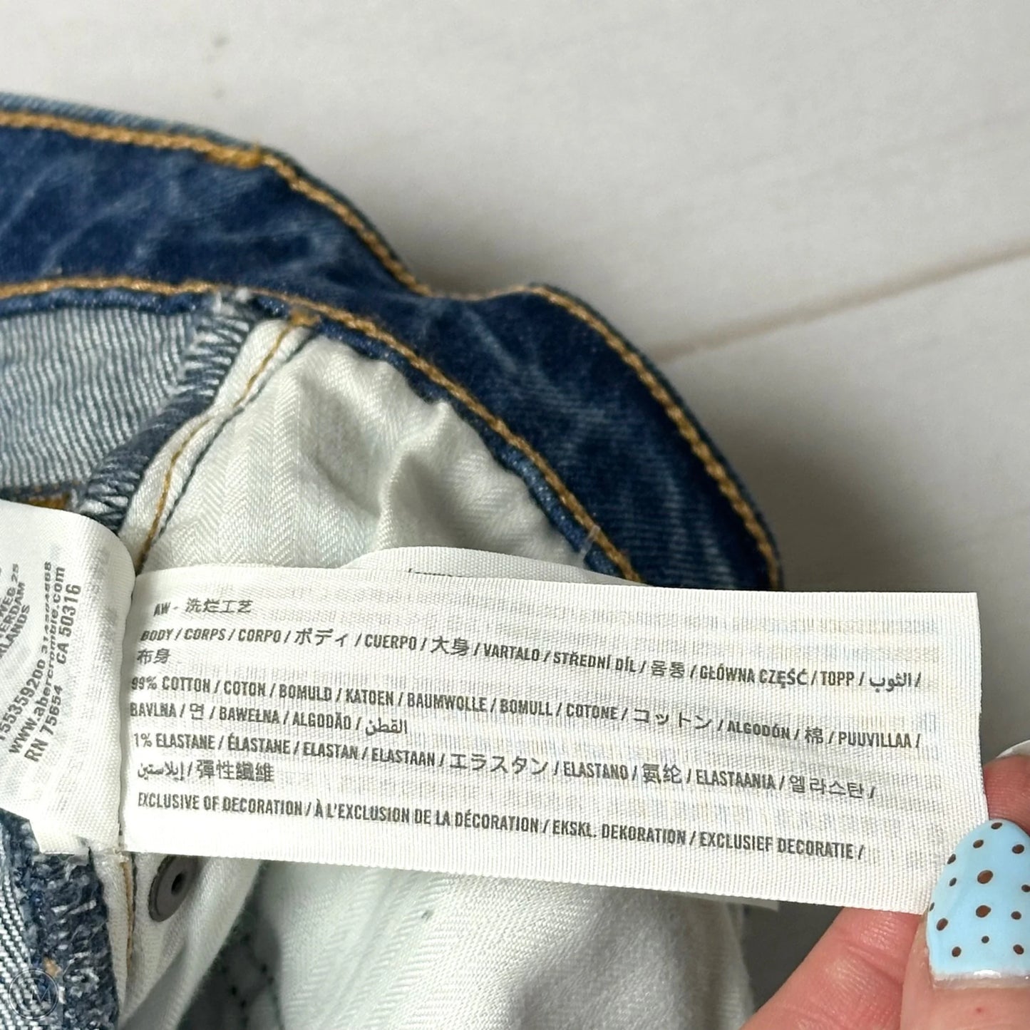 Jeans Boot Cut By Abercrombie And Fitch In Blue Denim, Size: 4P