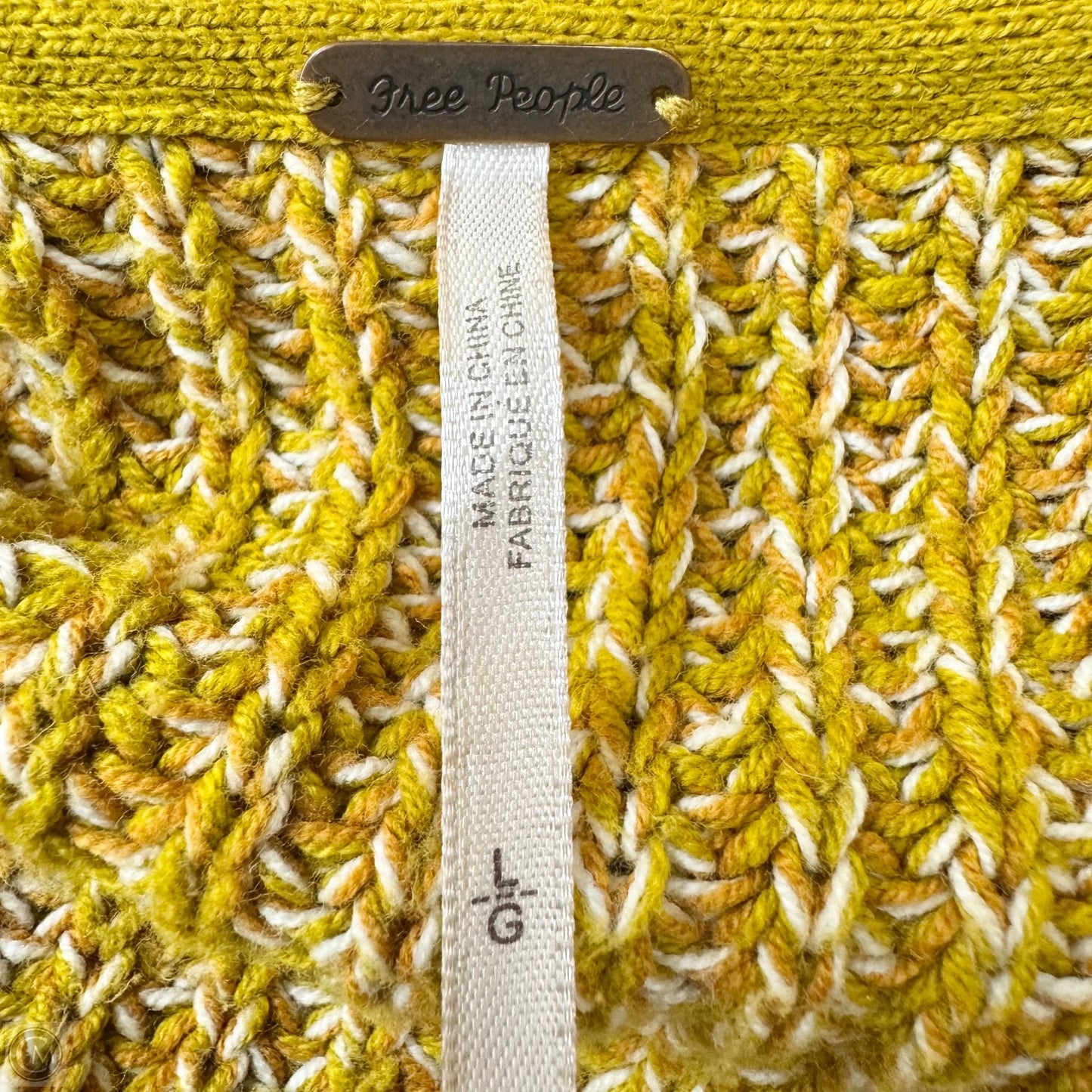 Sweater By Free People In Yellow, Size: L