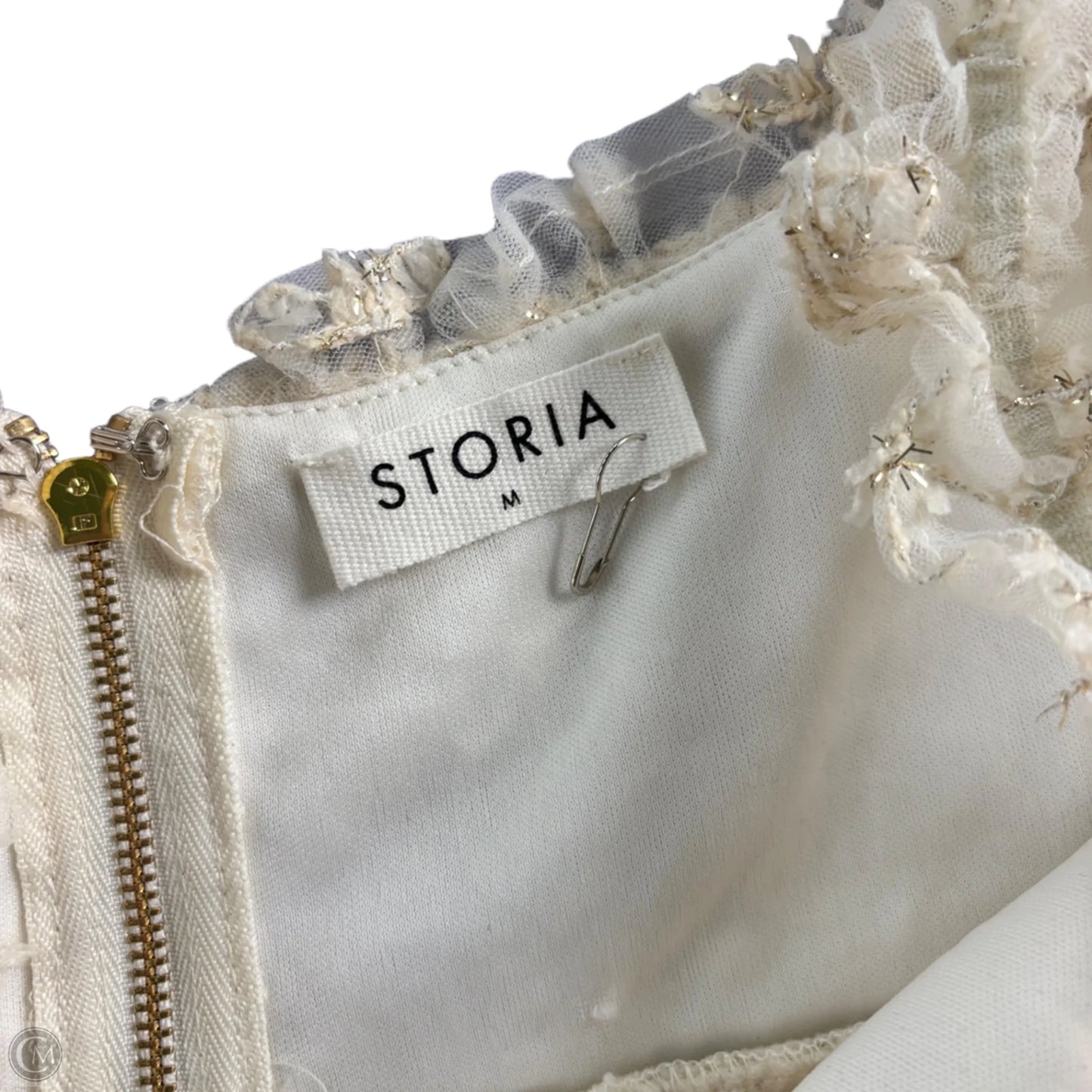 Dress Party Long By Storia In Cream, Size: M
