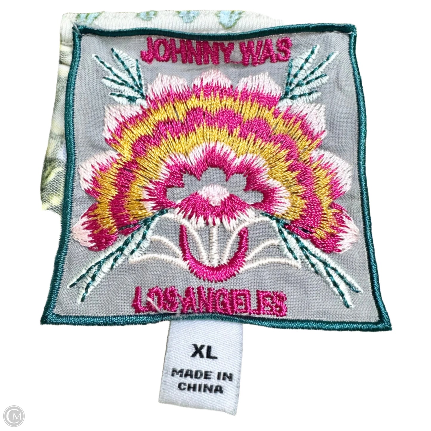 Top Short Sleeve By Johnny Was In Multi-colored, Size: Xl