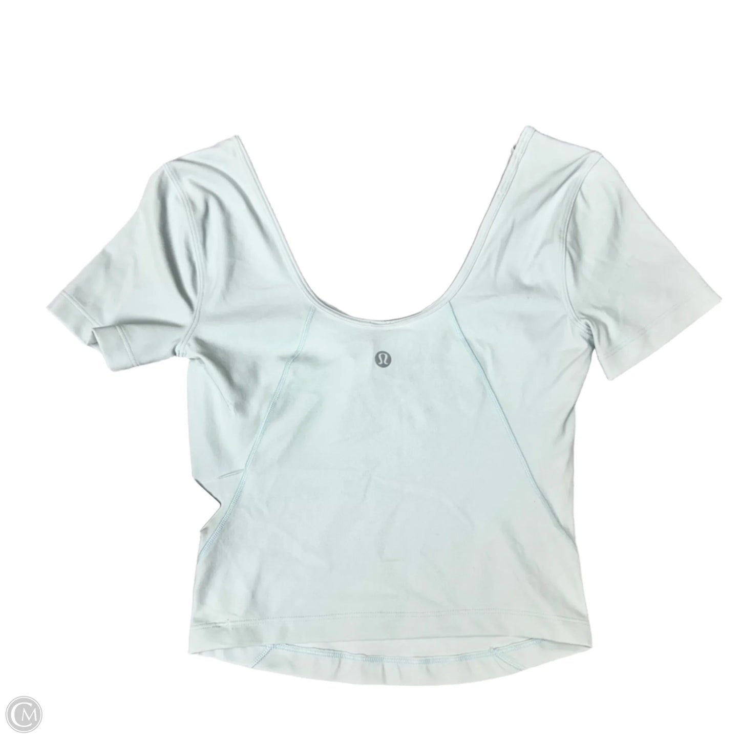 Athletic Top Short Sleeve By Lululemon In Blue, Size: Xs