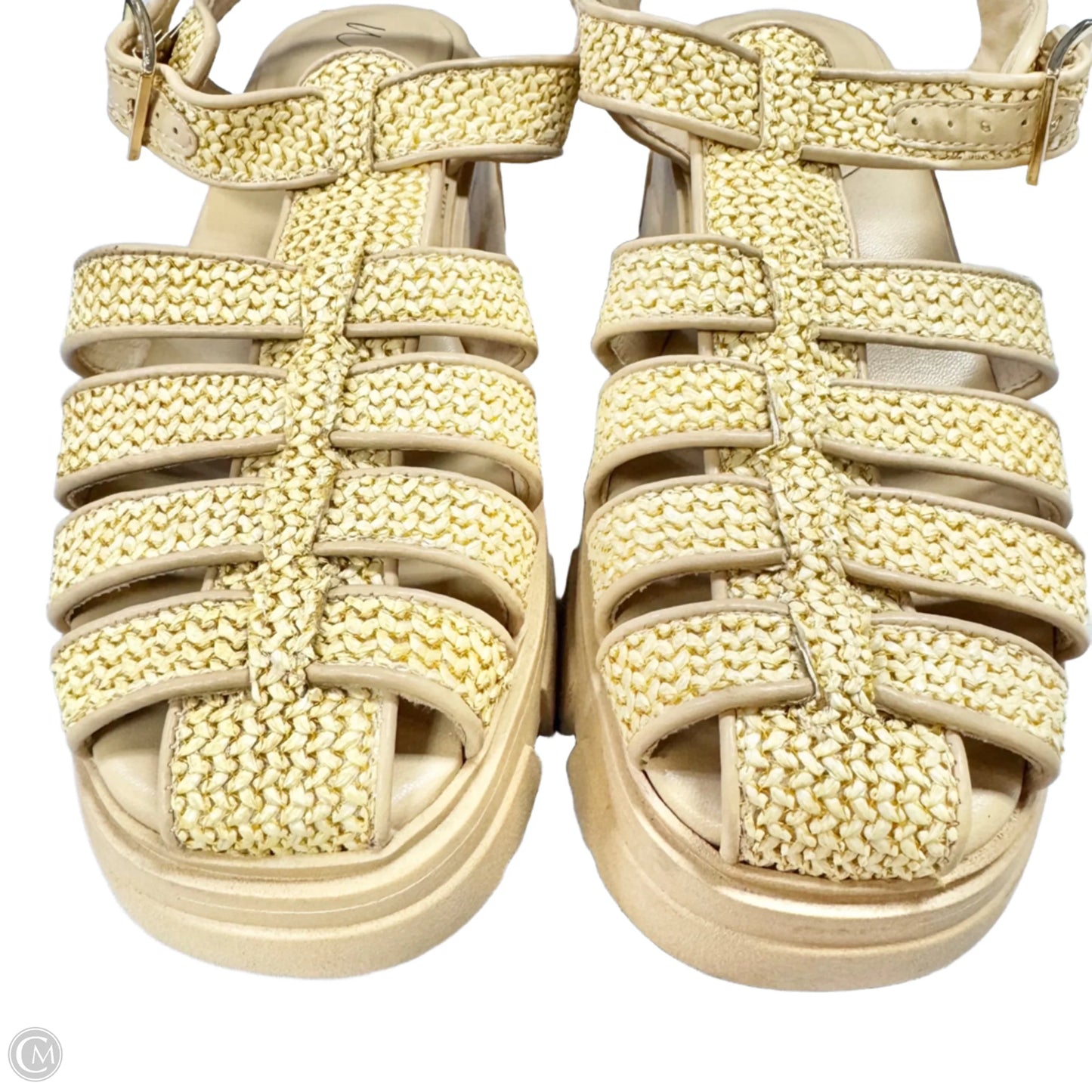 Sandals Heels Platform By Wild Pair In Cream, Size: 8