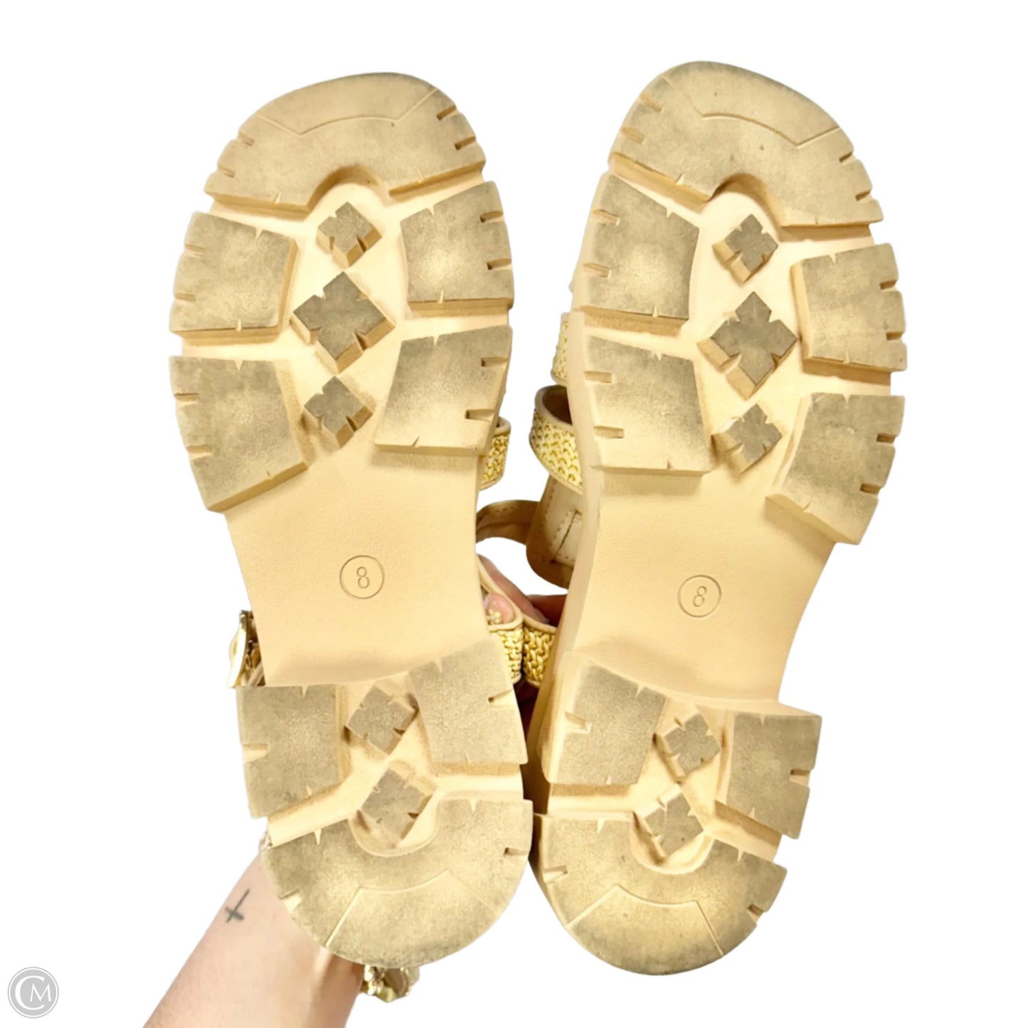 Sandals Heels Platform By Wild Pair In Cream, Size: 8