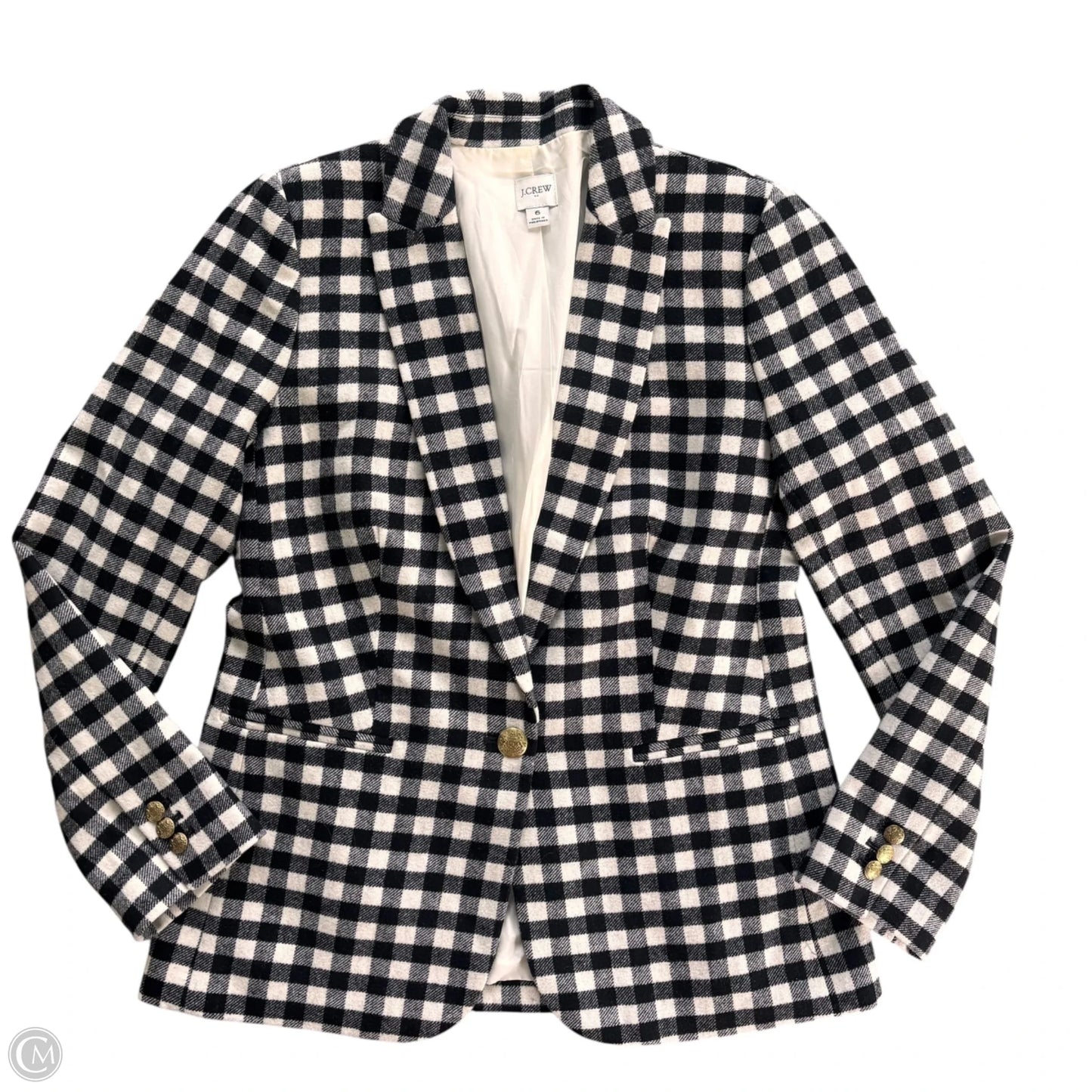 Blazer By J. Crew In Checkered Pattern, Size: S