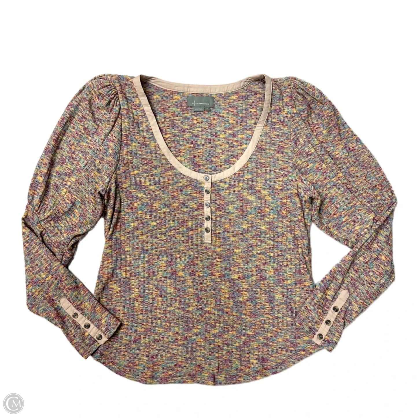 Top Long Sleeve By Anthropologie In Multi-colored, Size: Xl