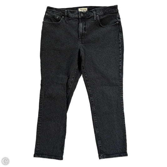 Jeans Straight By Madewell In Black Denim, Size: 14