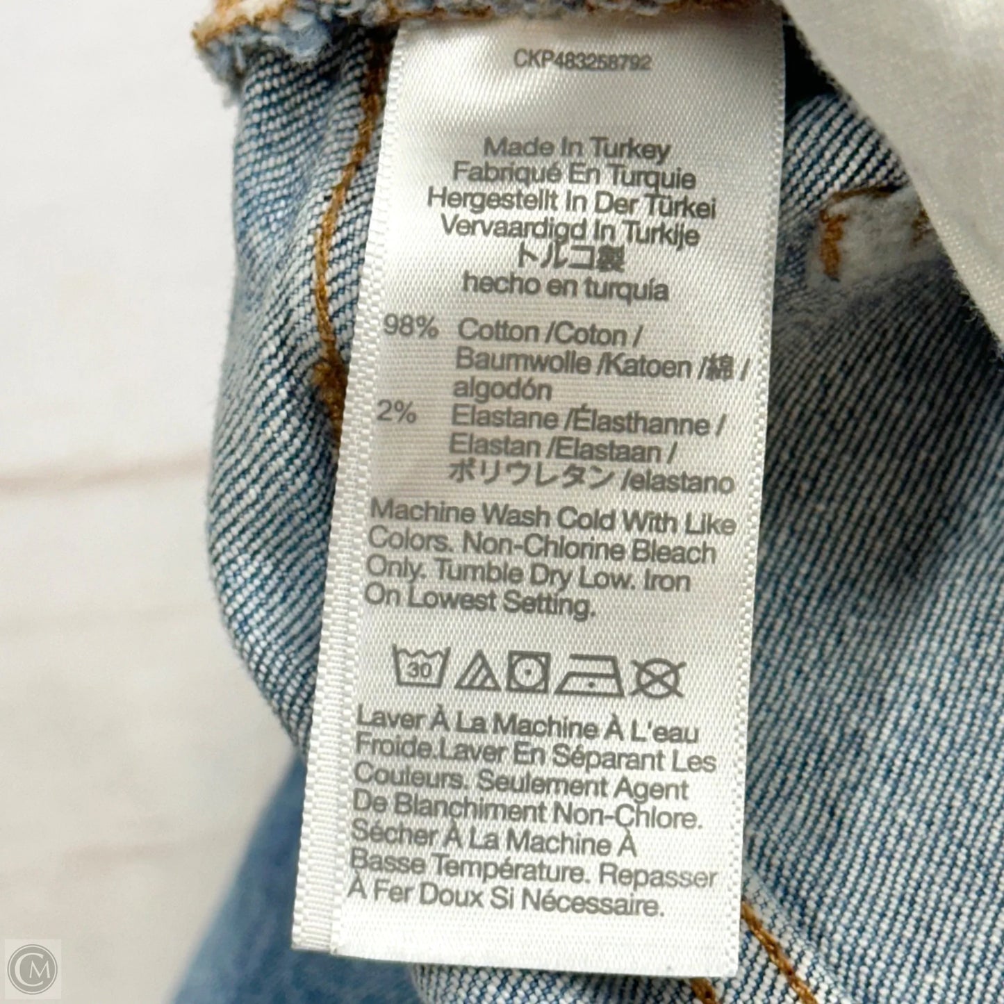 Jeans Straight By Madewell In Blue Denim, Size: 14