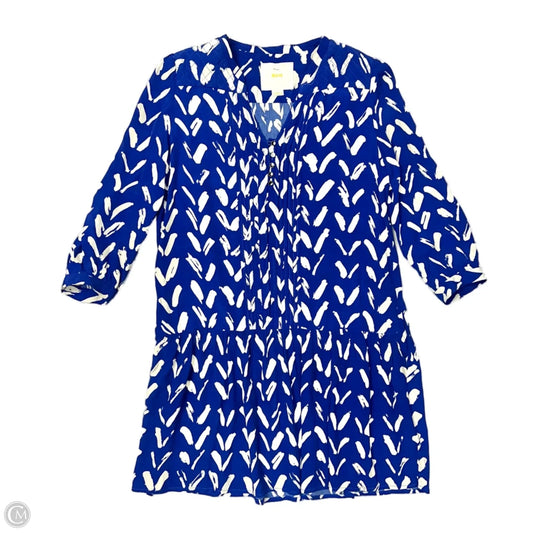 Dress Casual Short By Maeve In Blue & White, Size: Xs