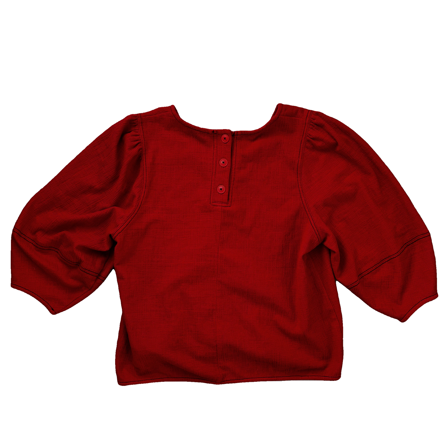 Blouse Long Sleeve By Current Air In Red, Size: L