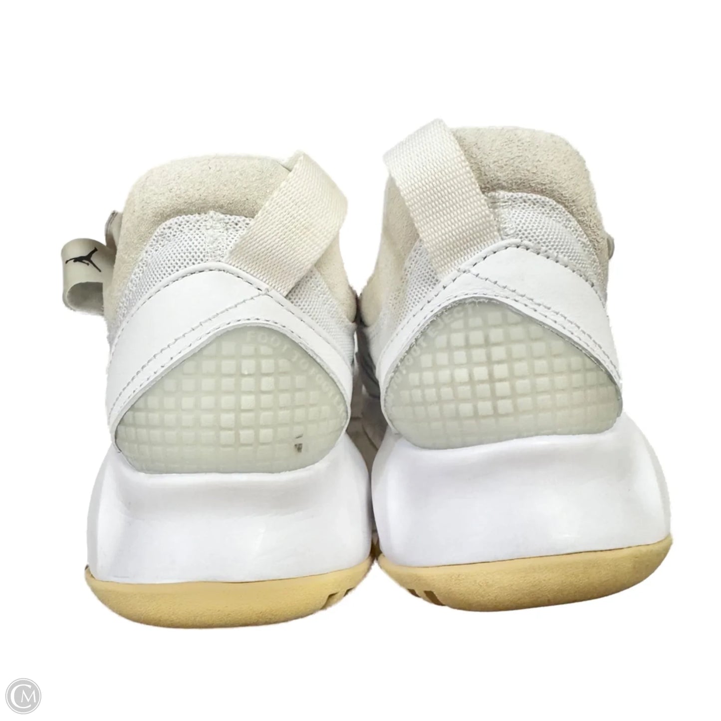 Shoes Luxury Designer By Jordan In White, Size: 9.5