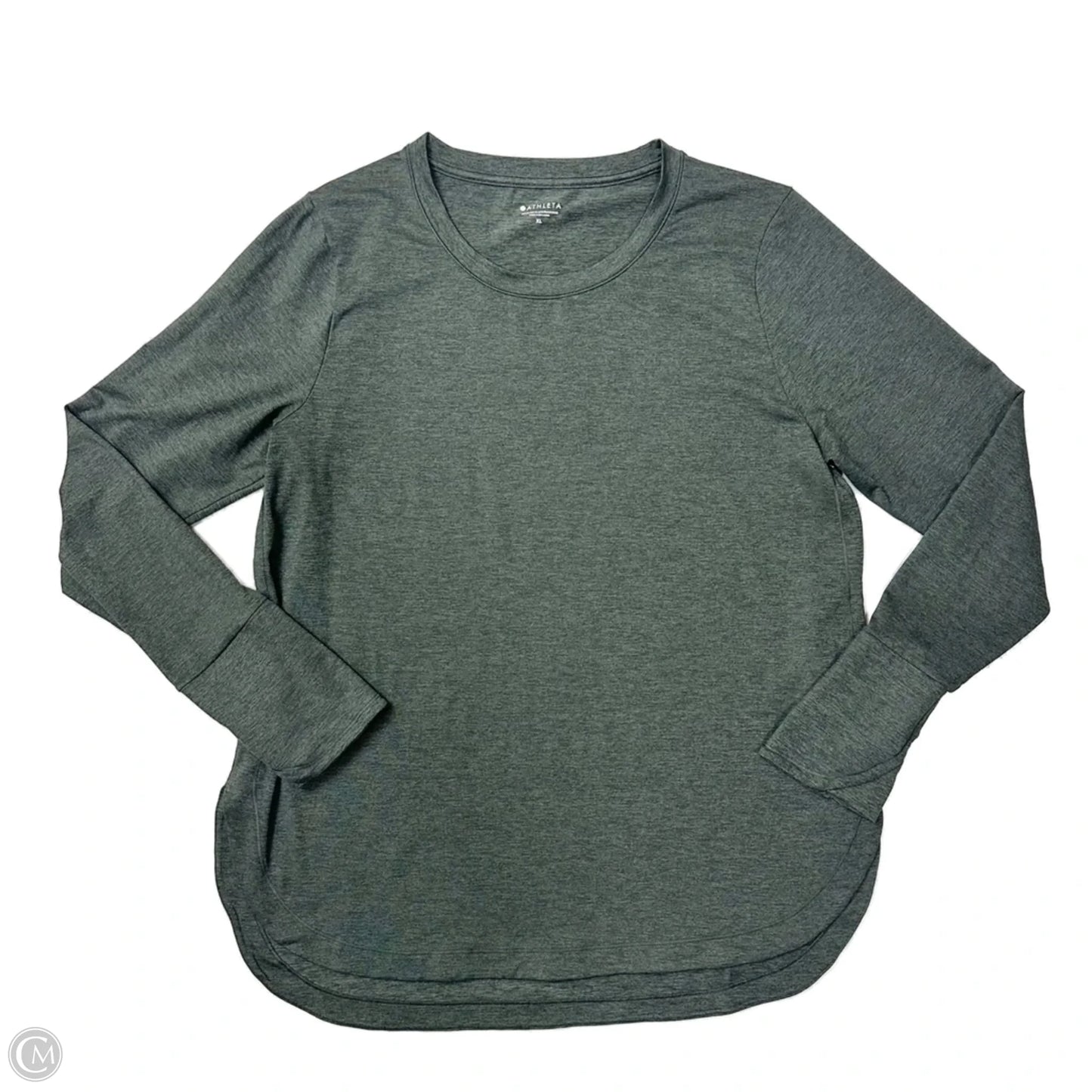 Athletic Top Long Sleeve Crewneck By Athleta In Grey, Size: Xl