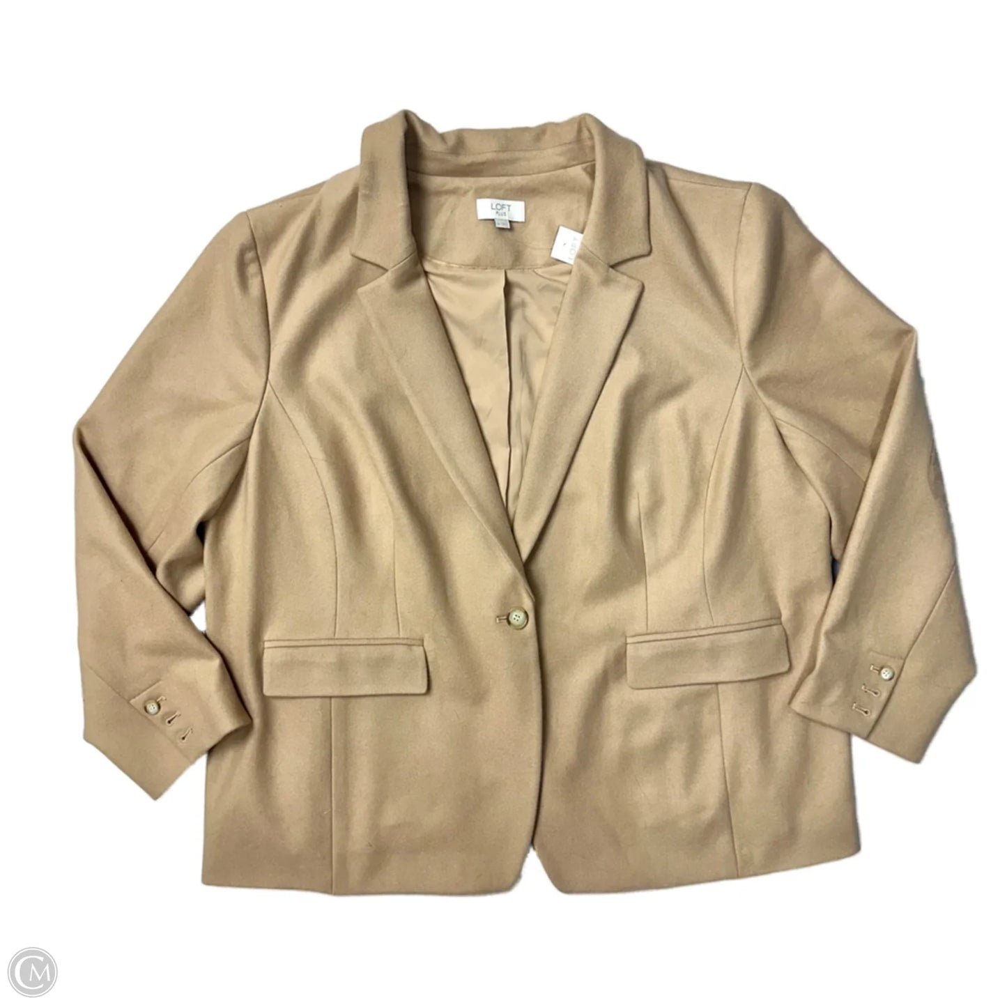 Blazer By Loft In Tan, Size: 3x