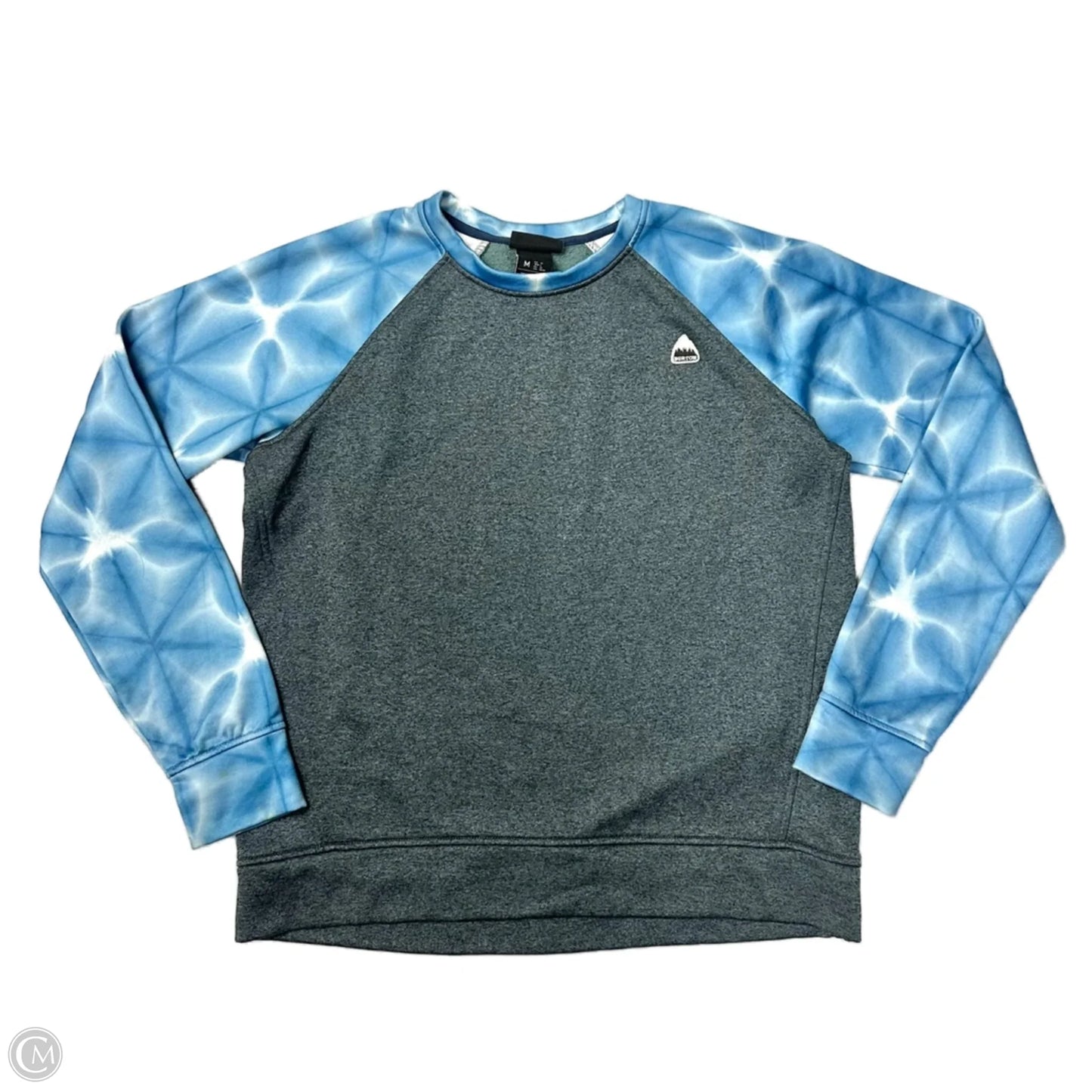 Sweatshirt Crewneck By Burton In Blue & Grey, Size: M