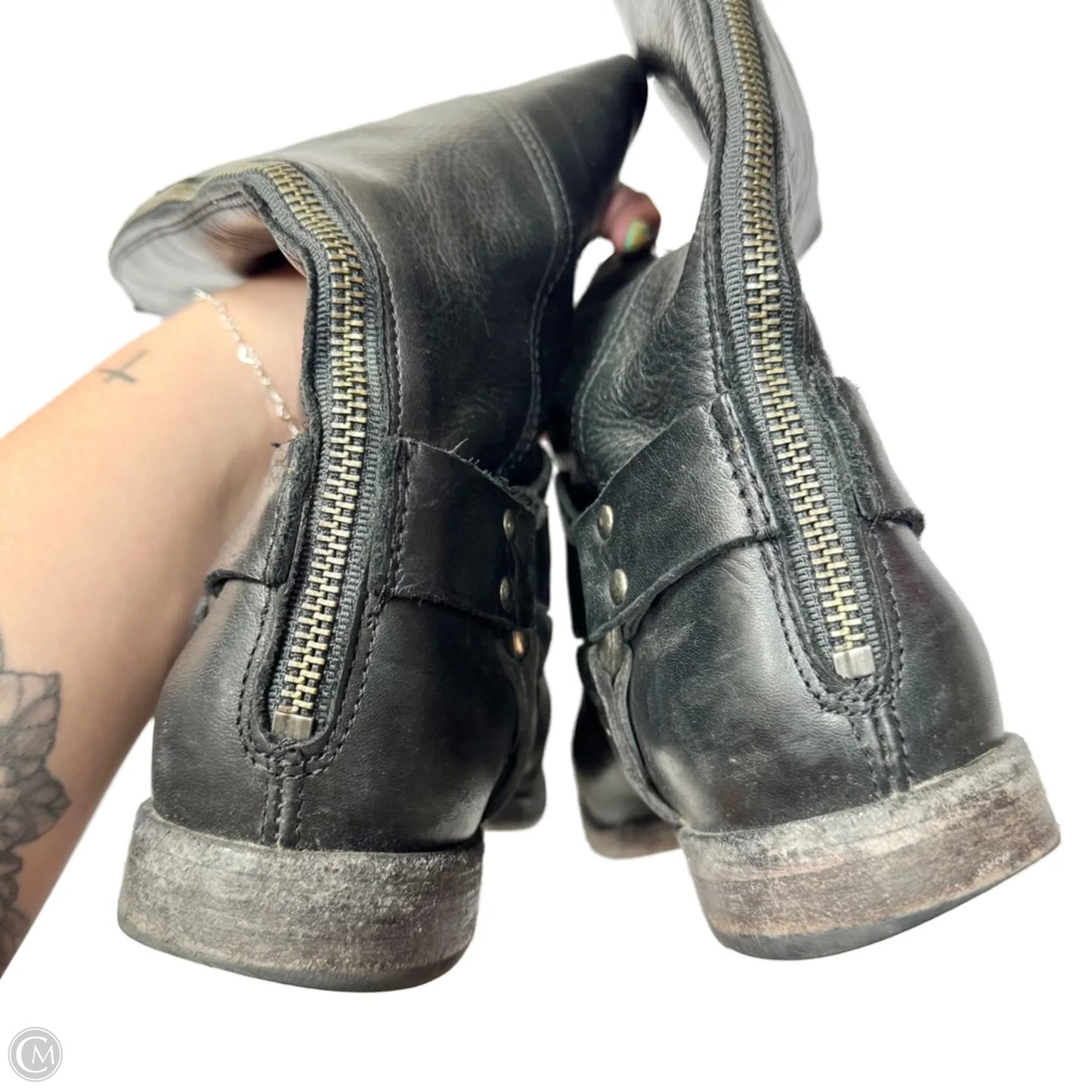 Boots Designer By Frye In Black, Size: 8.5