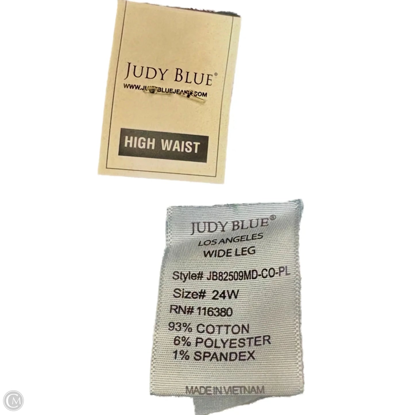 Jeans Wide Leg By Judy Blue In Blue Denim, Size: 24