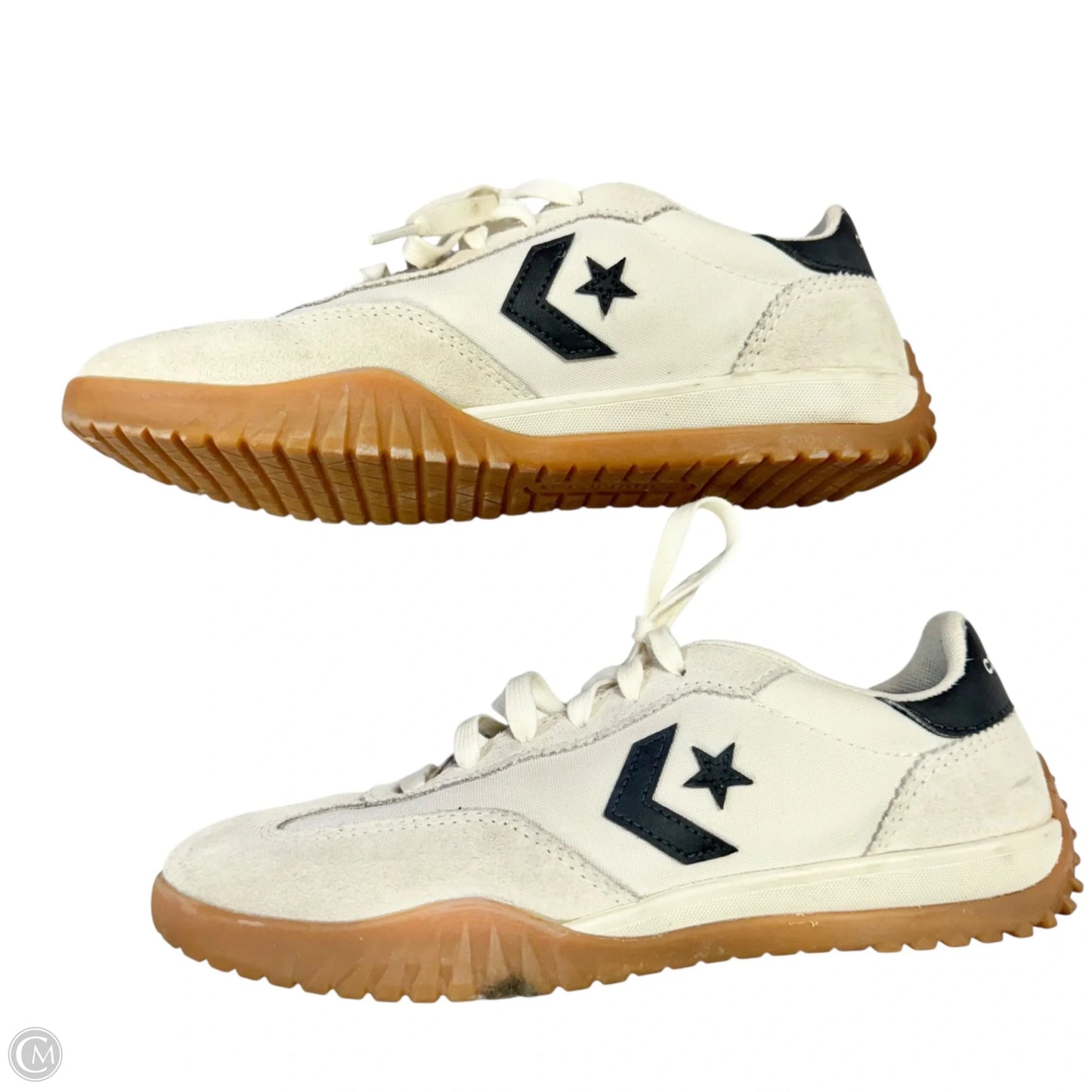 Shoes Athletic By Converse In Cream & Green, Size: 7.5