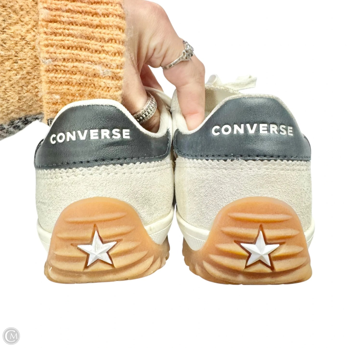 Shoes Athletic By Converse In Cream & Green, Size: 7.5