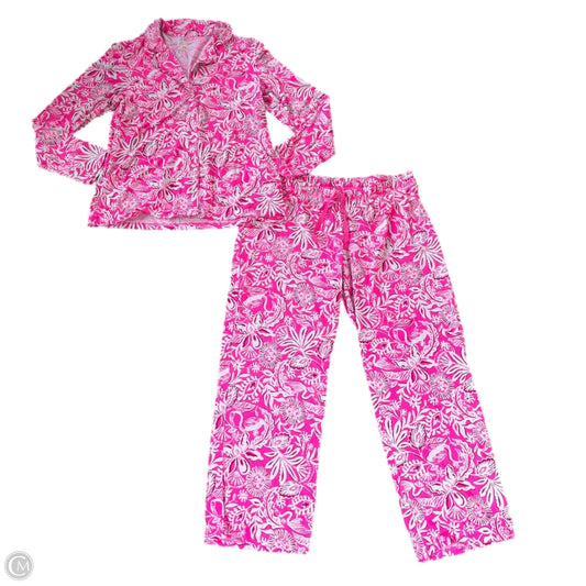 Pajamas Designer By Lilly Pulitzer In Pink & White, Size: Xl