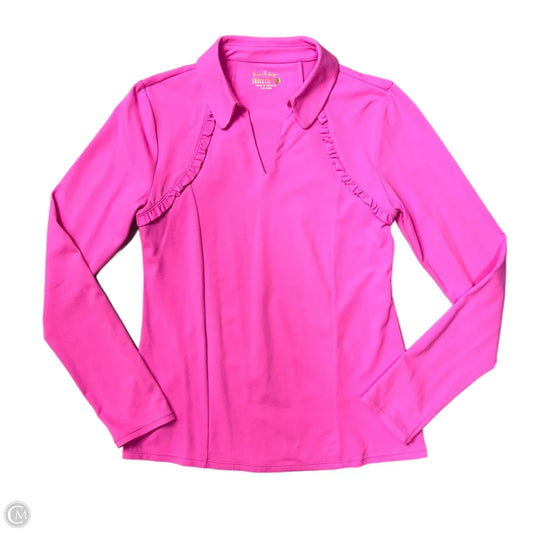 Top Long Sleeve Designer By Lilly Pulitzer In Pink, Size: S