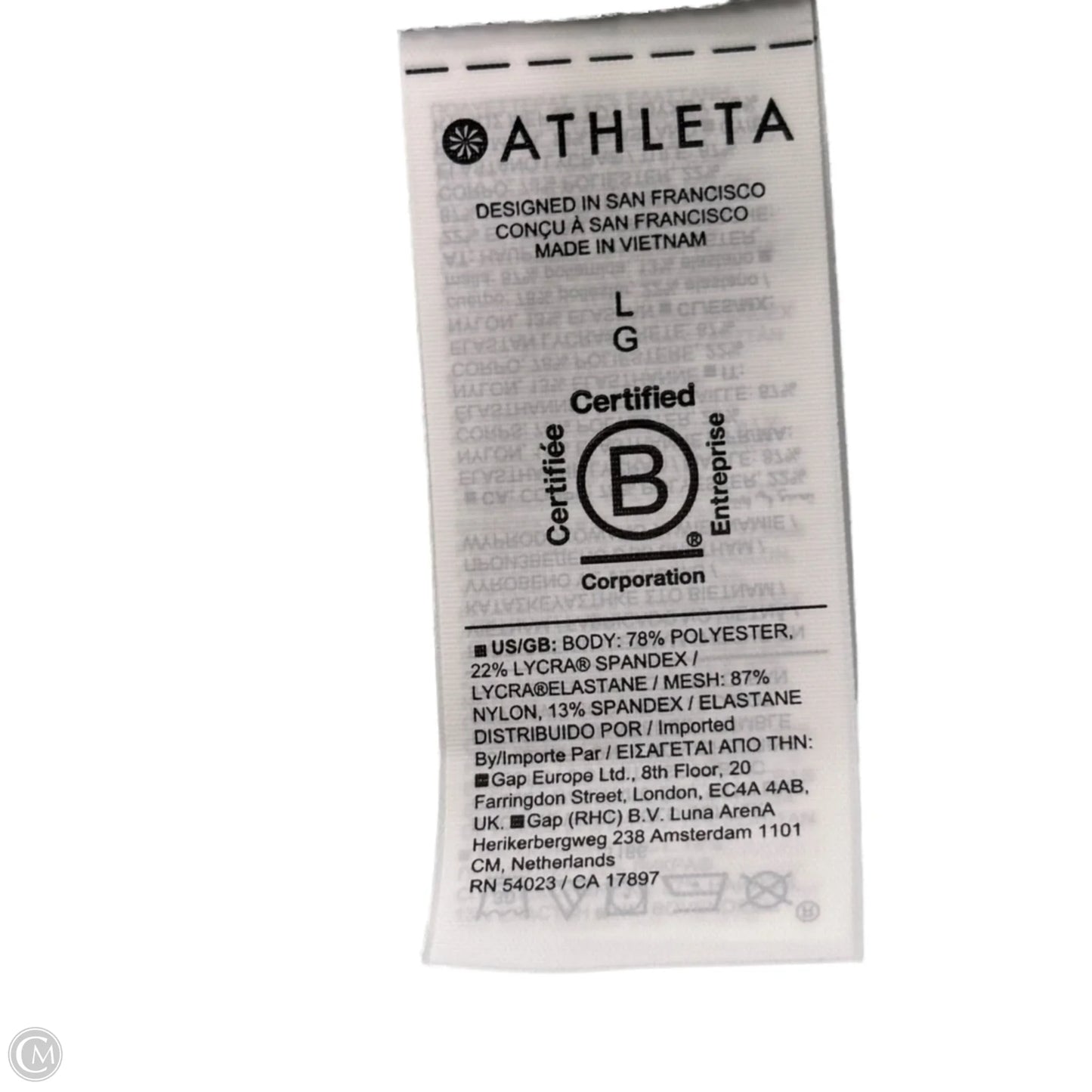Athletic Leggings By Athleta In Blue, Size: L
