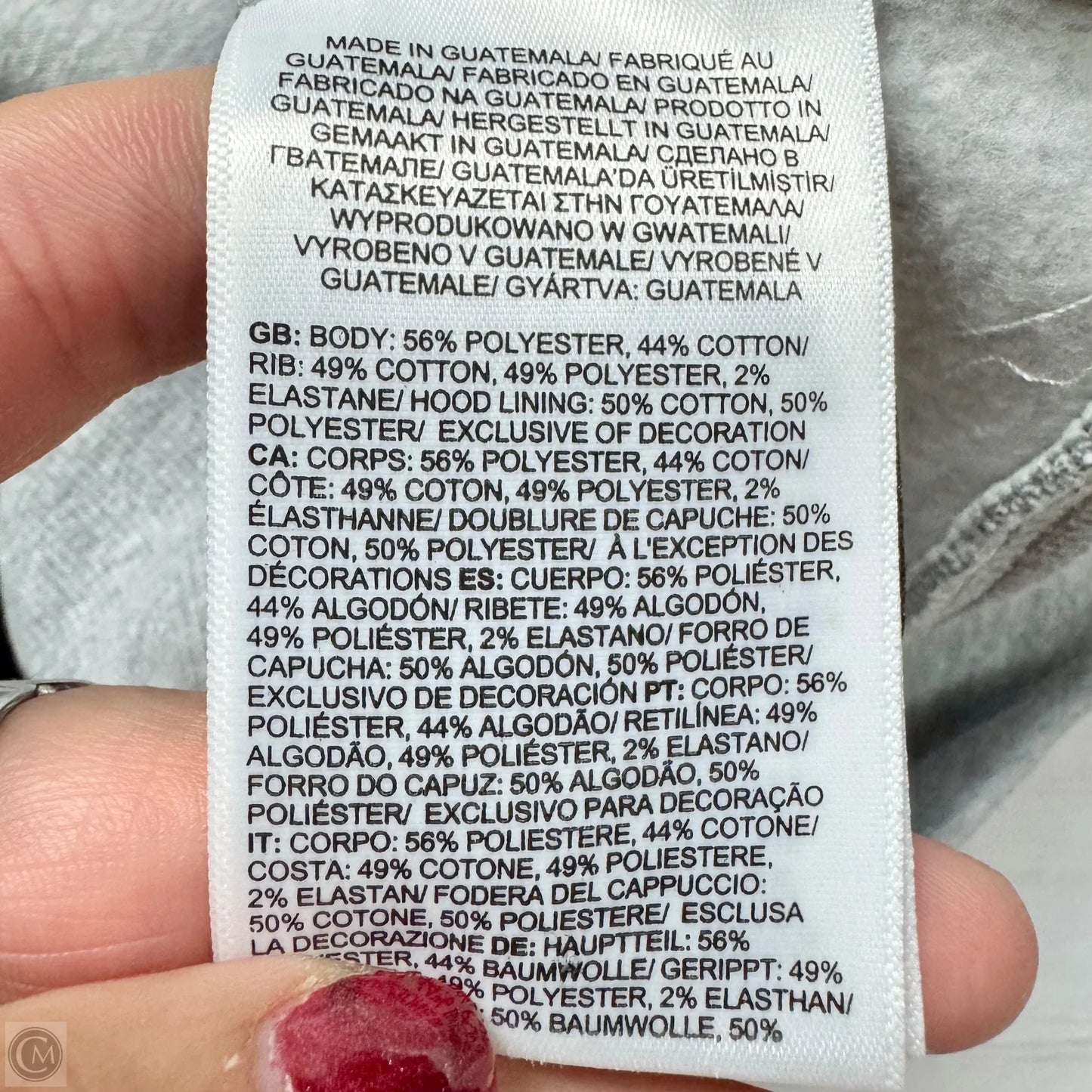 Sweatshirt Hoodie By The North Face In Grey, Size: M