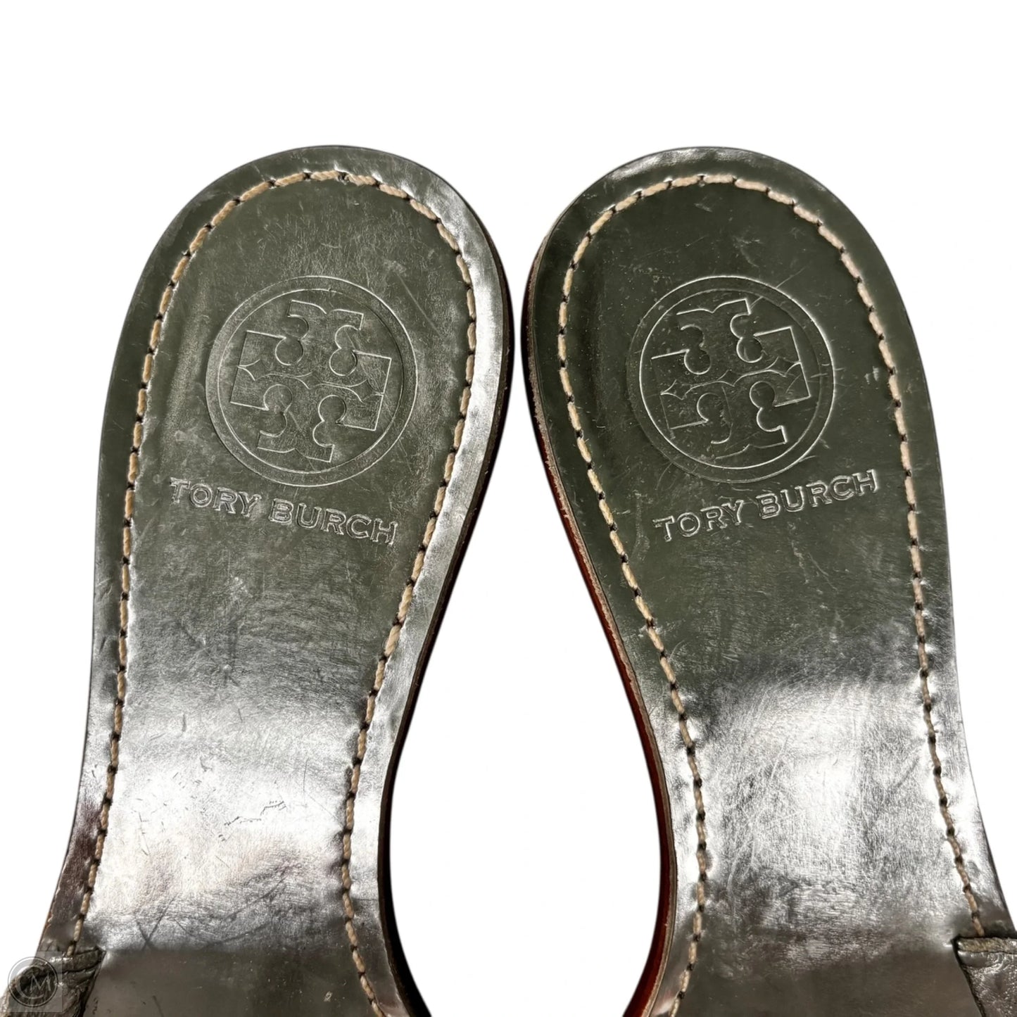 Shoes Designer By Tory Burch In Silver, Size: 7