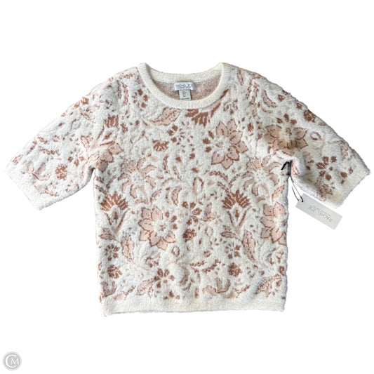 Top Short Sleeve By Rachel Zoe In Brown & White, Size: S