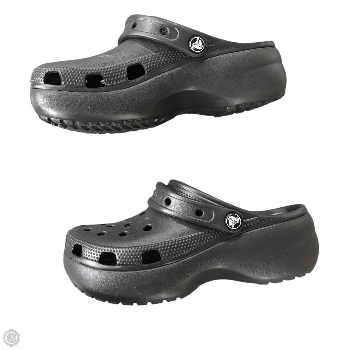 Shoes Flats By Crocs In Black, Size: 7