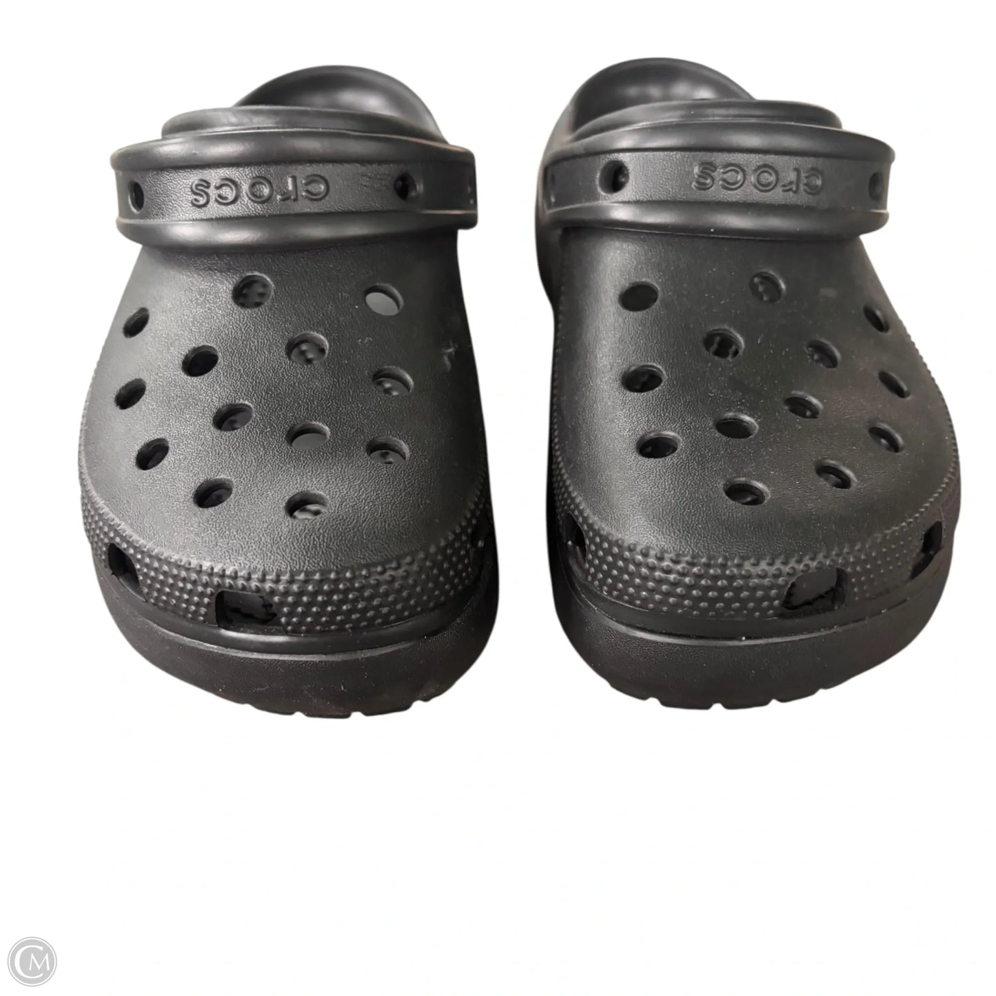 Shoes Flats By Crocs In Black, Size: 7
