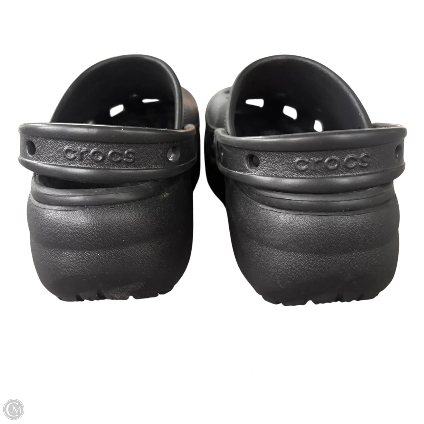 Shoes Flats By Crocs In Black, Size: 7