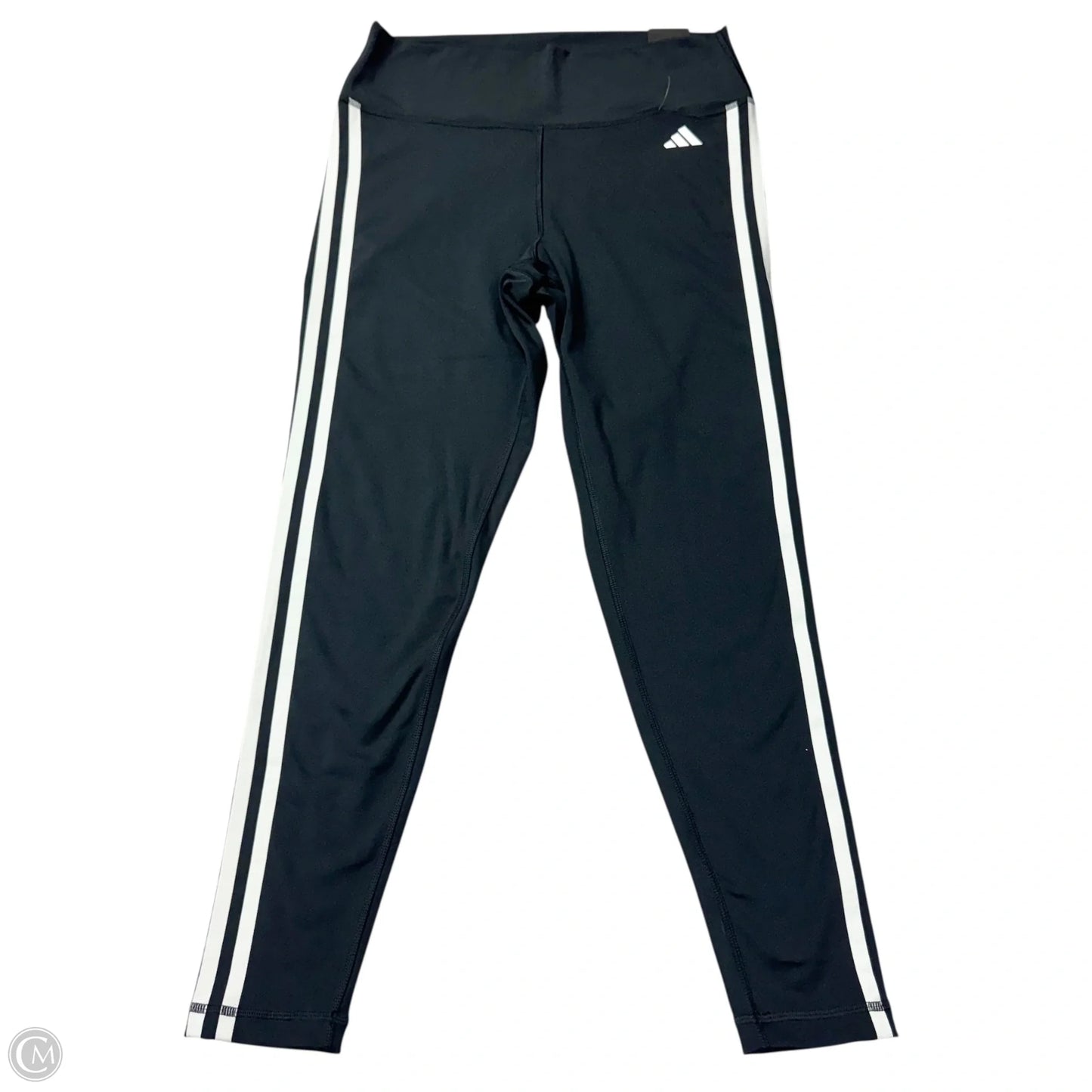 Athletic Leggings By Adidas In Black & White, Size: L